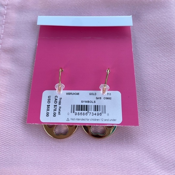 NWT KATE SPADE ♠️ SYMBOLS SPADE FLORAL DROP EARRINGS - Picture 7 of 8